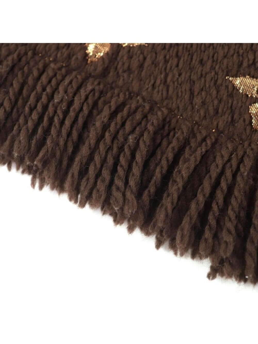 Louis Vuitton Logomania Scarf Shine Wool Silk Muffler Brown - Picture 5 of 7